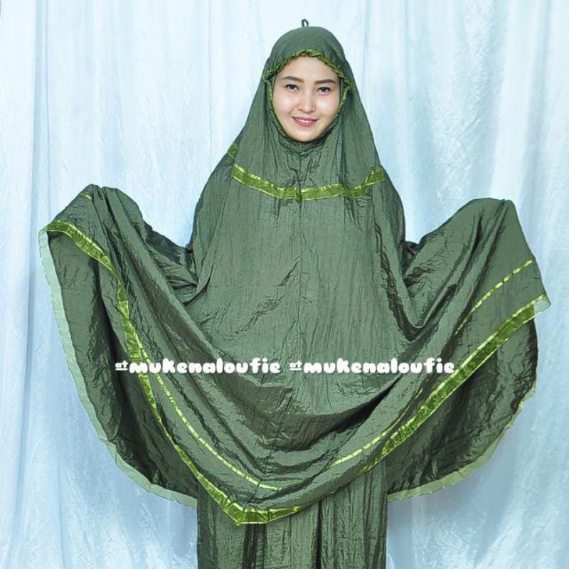 MUKENA PARASUT LOUFIE MUKENA PARASUT TRAVEL  PREMIUM JUMBO