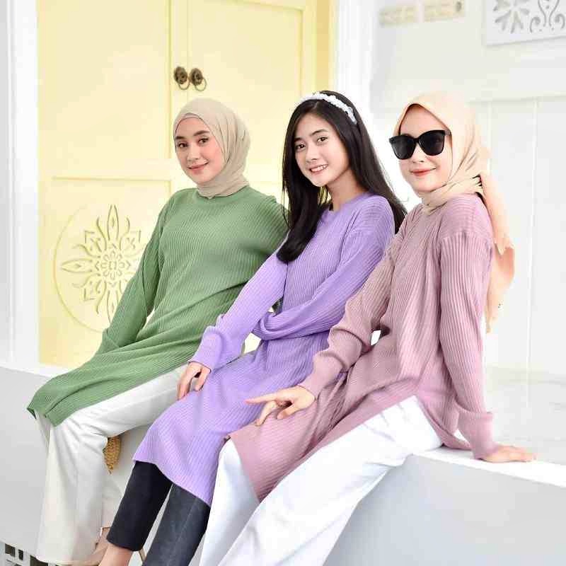 Tunik Long Rajut Premium