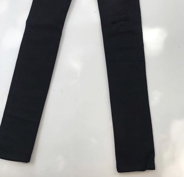 Celana Jeans Lee 101 Ramone Skinny Ripped Jeans Black Shopee Indonesia