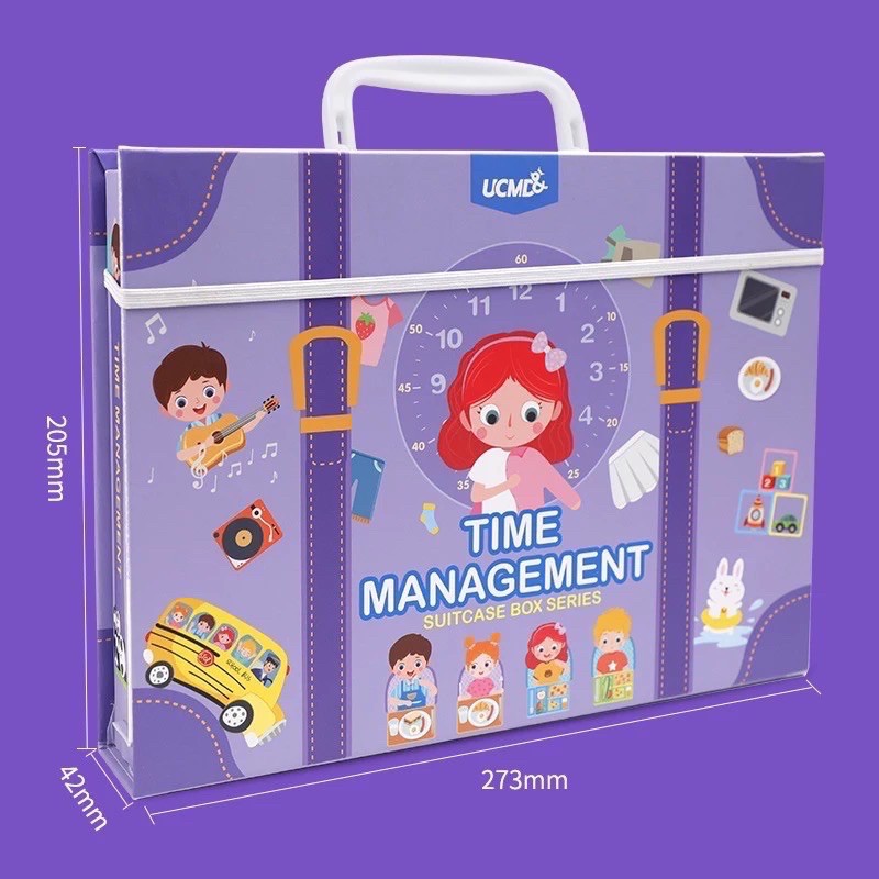 ucmd time management board magnetic- basic cognition - belajar mengenal waktu - mainan edukasi anak