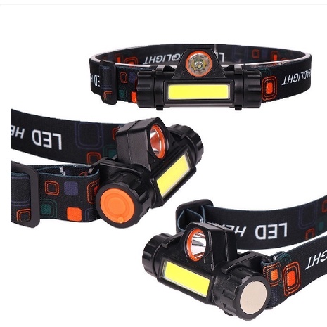 Senter Kepala High Power Head Lamp COB Rechargeable Plus Magnet