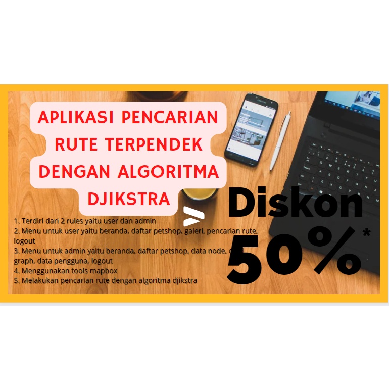 Jual APLIKASI PENCARIAN RUTE TERPENDEK DENGAN ALGORITMA DJIKSTRA DENGAN ...