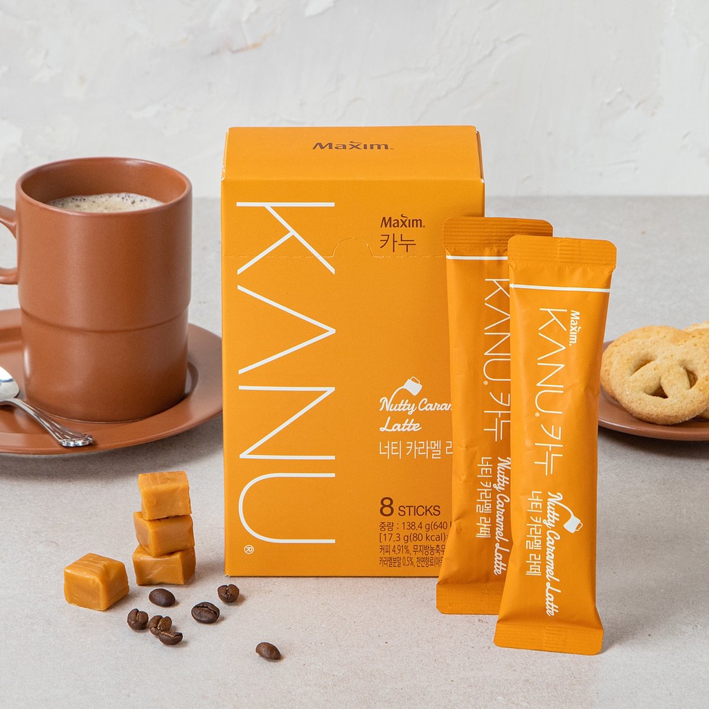 KANU MAXIM NUTTY CARAMEL LATTE ISI 8 STICK KOREA