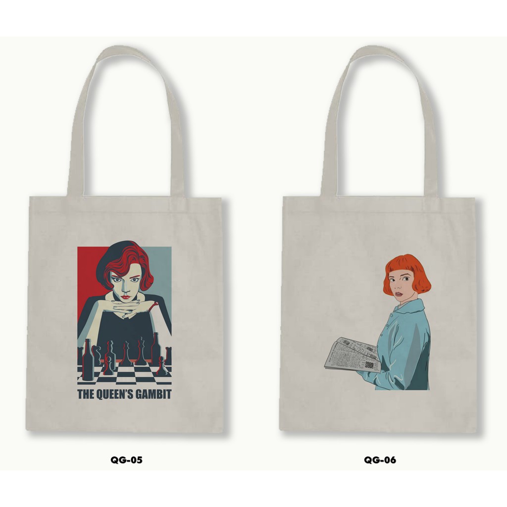 TOTE BAG BLACU - THE QUEEN'S GAMBIT