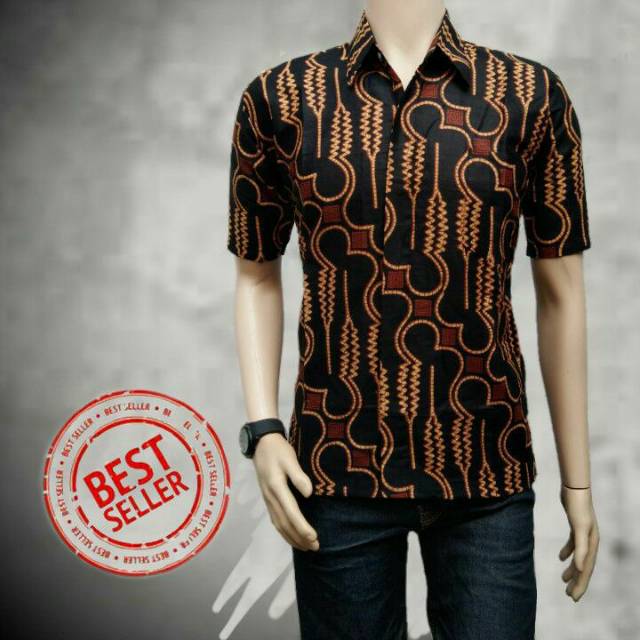 Kemeja batik lengan panjang 021 RISNA BATIK SOGAN HBR05