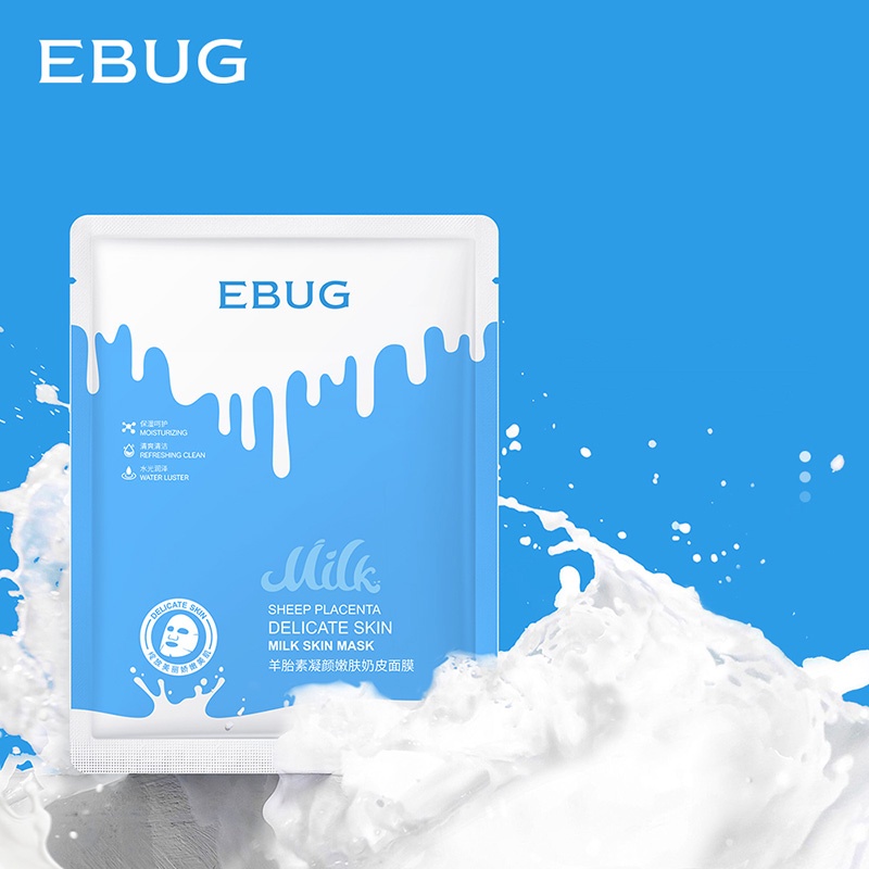 EBUG Milk Facial Sheet Mask Masker Wajah Susu Cows BQ045