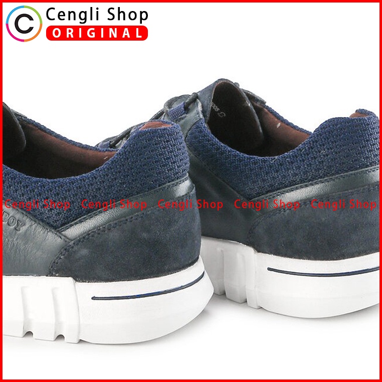 SEPATU PLAYBOY PRIA ORIGINAL SNEAKER CASUAL KULIT ASLI BIRU NAVY PL38