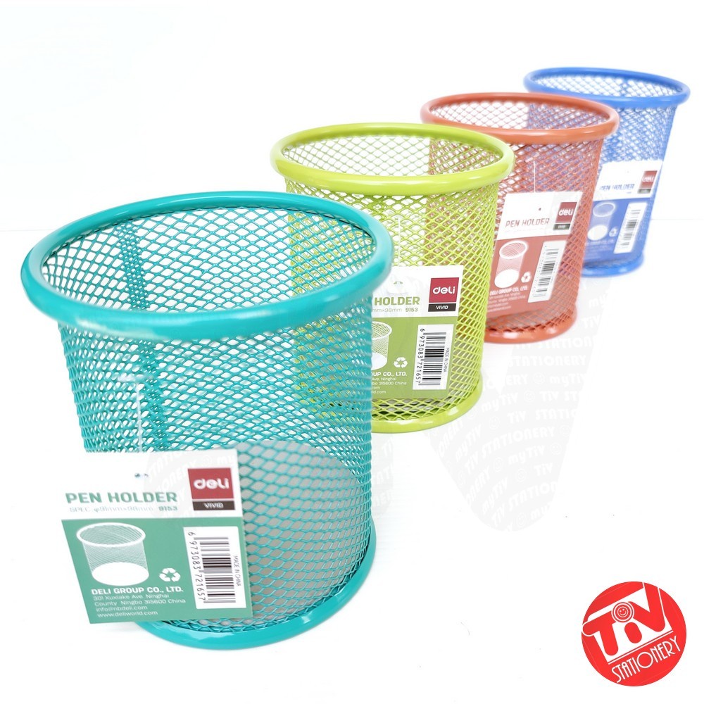

Pen Holder Deli VIvid Jaring Kawat Besi Warna-Warni