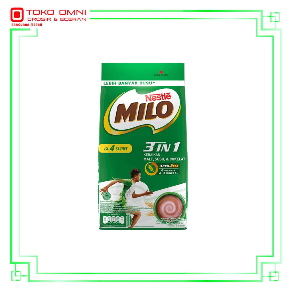 

MILO 3 IN 1 ACTIVE BAG (4 X 3 GR)