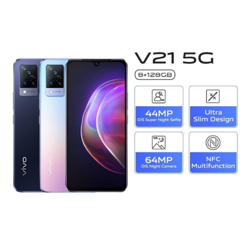 VIVO V21[5G] RAM 8/128 GB  100% BARU 100%GARANSI RESMI VIVO INDONESIA