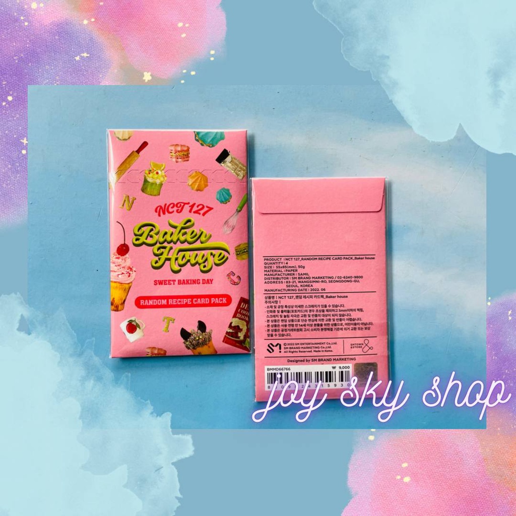 NCT 127- BAKER HOUSE (RANDOM RECIPE CARD PACK)