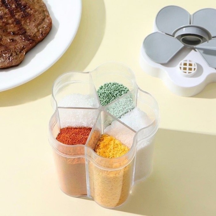 TEMPAT BUMBU 5IN1 TABUR / TEMPAT BUMBU 5 SEKAT BUNGA / KOTAK BUMBU