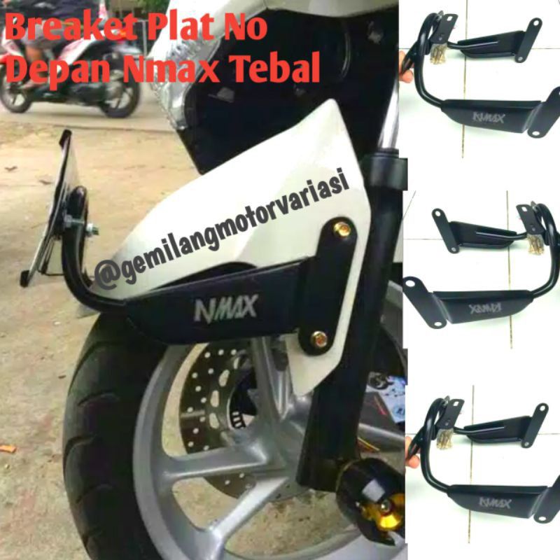 breket dudukan plat nomor depan nmax