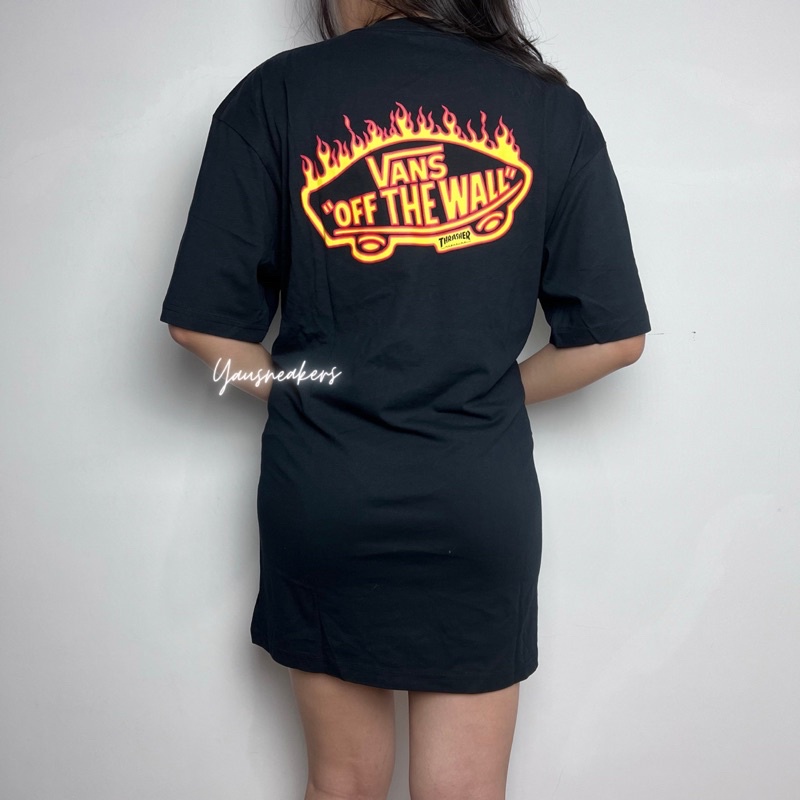 Vans X Thrasher Flame Black Tee