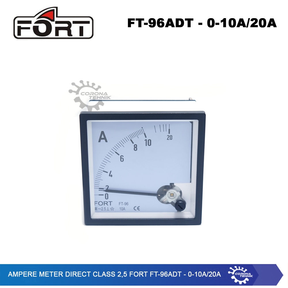 Analog AC Panel Meter - Direct Class 2,5 FORT FT-96ADT -  Ampere Meter