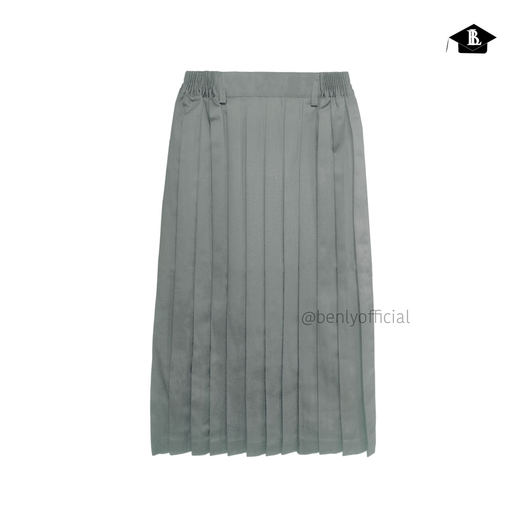 BENLY Rok SMA Tetrex (Biku Keliling) / Rok SMA Panjang Abu Rokok