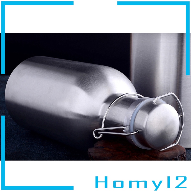 (Homyl2) Botol Minuman Bir 1000ml Bahan Stainless Steel