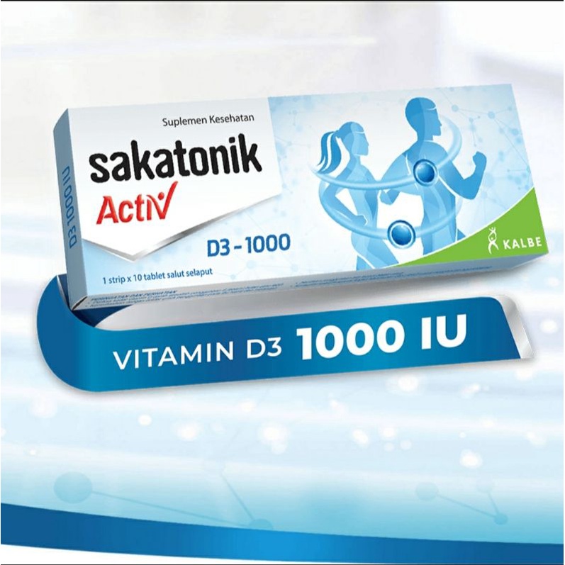 Sakatonik Activ Vitamin D D3 1000 IU per Strip isi 10 Tablet