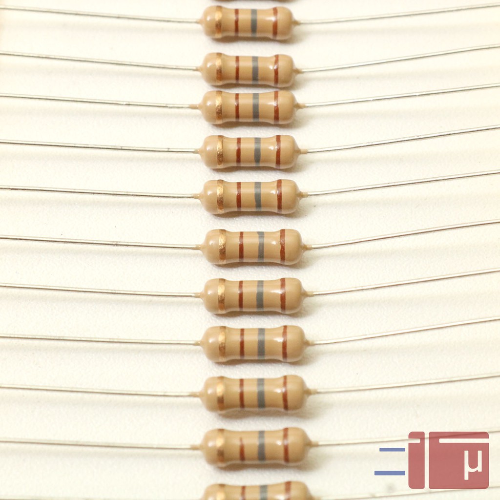 x10 Resistor 180R 1/2W Karbon 5% Taiwan Kaki Tembaga