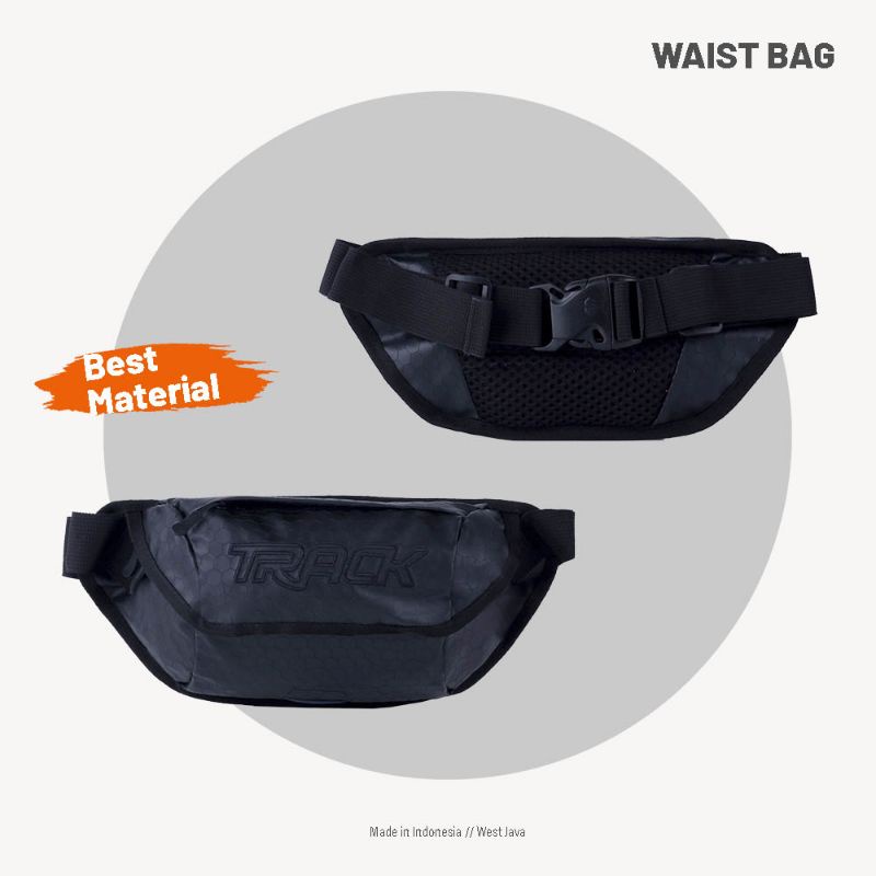 Tas Waistbag Track Pria Wanita  Tahan Air Waterproof Terbaru Premium Stylish | Tas Selempang Kenz Distro Pro Series Original