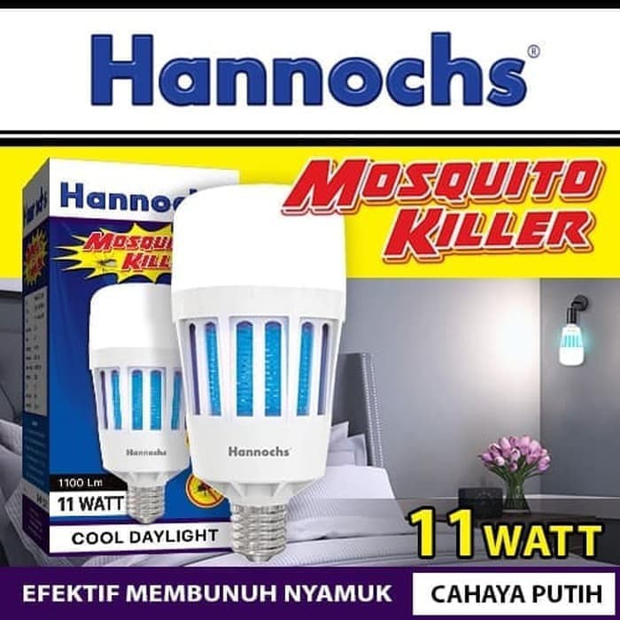 Lampu LED Hannochs 11 Wat Bulb Anti Nyamuk Anti Mosquito LED Bulb 11 W