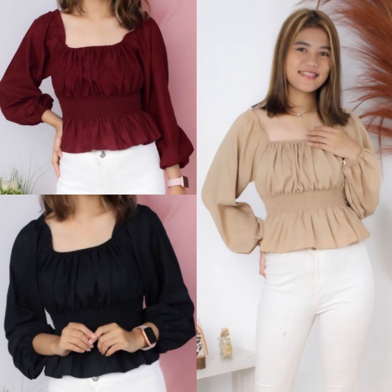 MAXWELL STORE - BLOUSE NEPLOE // BAJU SABRINA // ATASAN WANITA MODEL KOREA // BAJU OFF SHOULDER // P