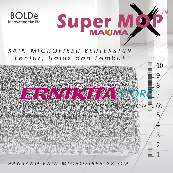 BOLDe KAIN PEL SUPERMOP X MAXIMA - Refill Kain Pel Microfiber