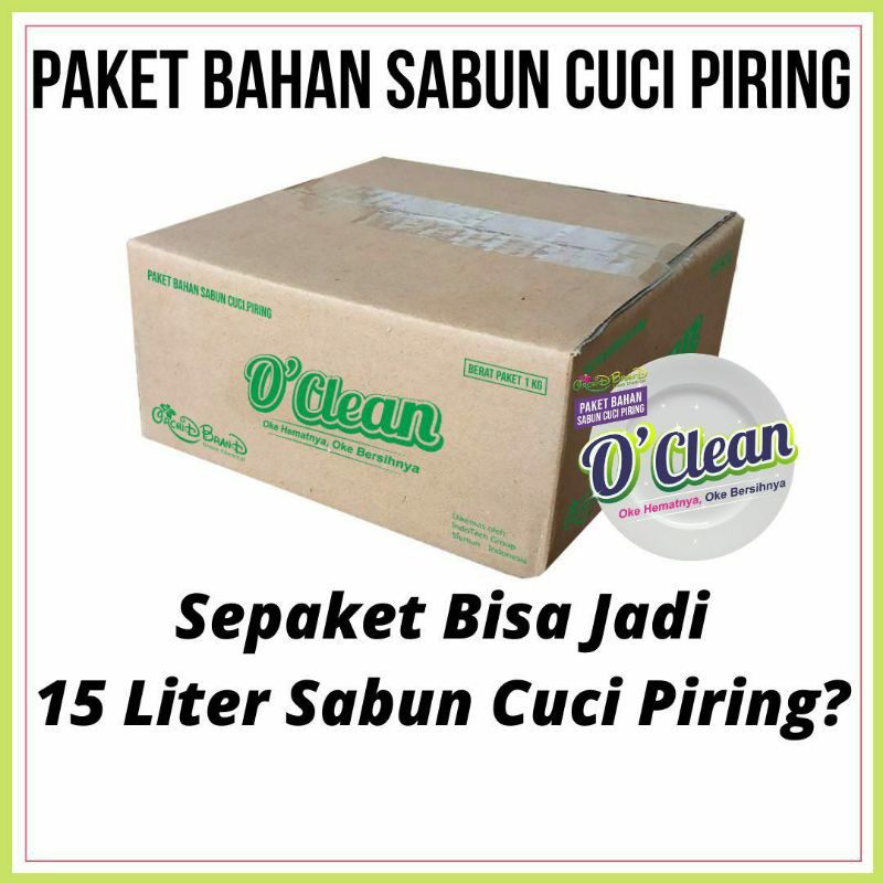 Paket Bahan Sabun Cuci Piring O'Clean