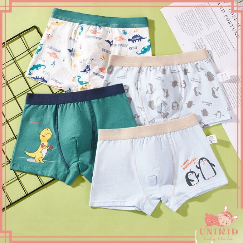 unikid celana dalam boxer anak laki laki motif cartoon import 2 8 tahun