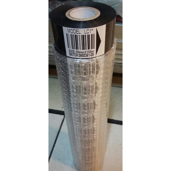 

Ribbon Tape 30 mm x 100 m LC1 Pita coding Tinta cetak expired date