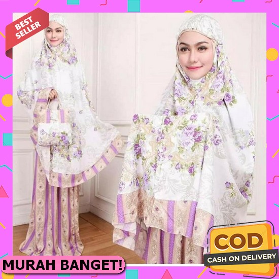 Mukena Amani Rayon Premium Jumbo Mukena Dewasa Telekung Kombinasi Renda Kekinian Mukena Terbaru 2021