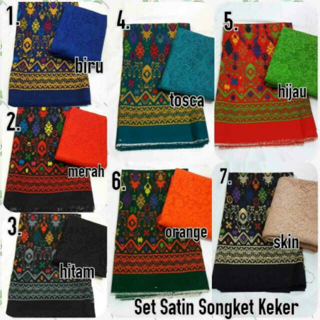 Set satin songket Keker 2