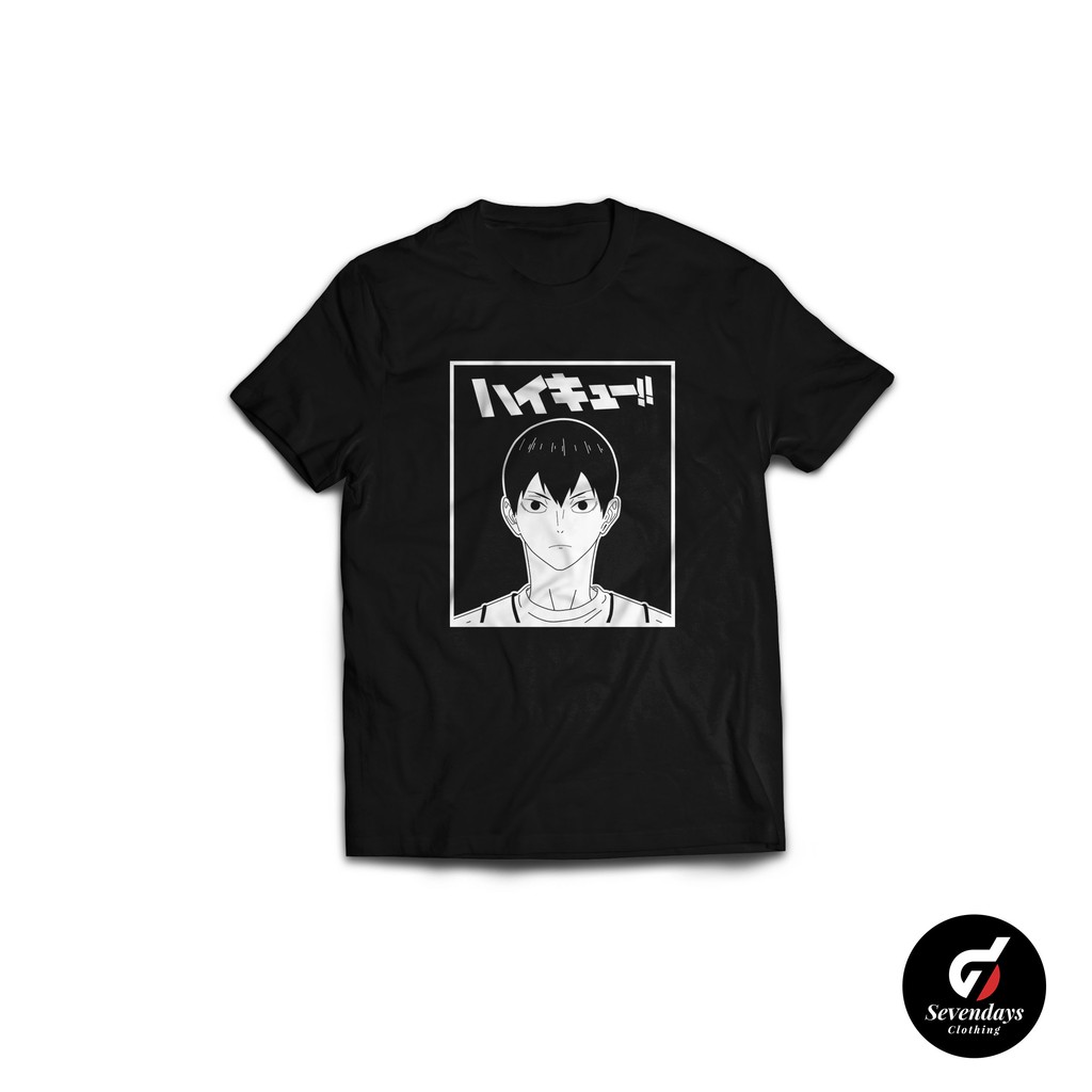 Kaos KAGEYAMA TOBIO MONOCHROME ICS ANIME HAIKYUU T-shirt MANGA BAJU JEPANG SEVENDAYS CLOTH