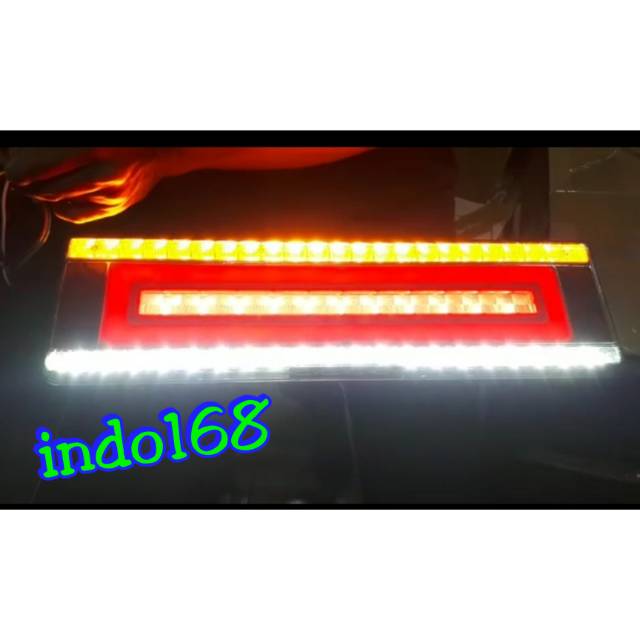 (INDO 168) Stop Lamp Truk 24 Volt Model Persegi Besar