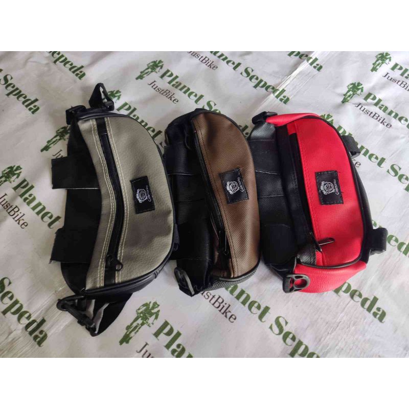 Tas Frame Sepeda Cosmonkey Cos Monkey Kulit PU Leather