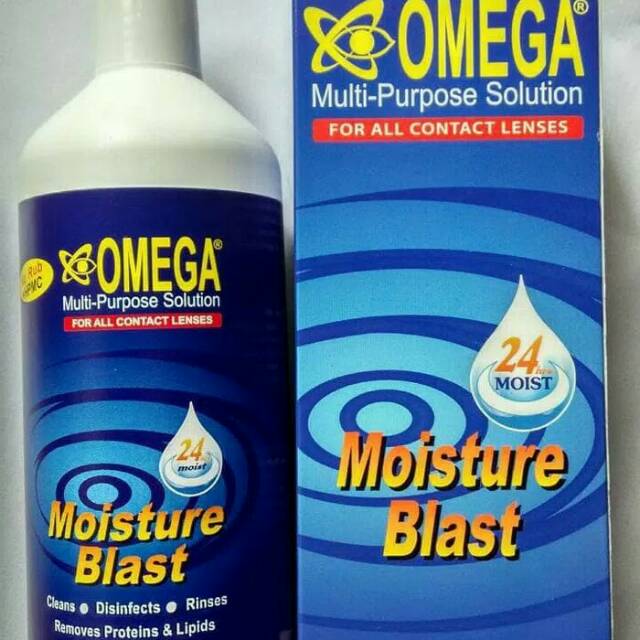 Cairan Softlens Omega Moisture Blast 500ml / Air Pembersih Soflens OMEGA Moisture Blast