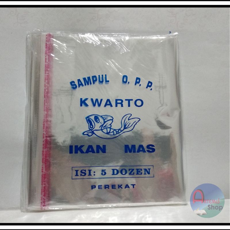 

Sampul Buku Plastik Kwarto / Kecil IKAN MAS Biru