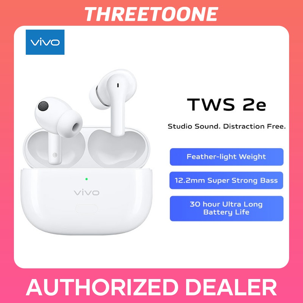 vivo TWS ANC / TWS 2E Bluetooth Earphonevivo TWS 2e | 12.2mm Super Strong Bass | 30-hour Ultra Long Battery Life