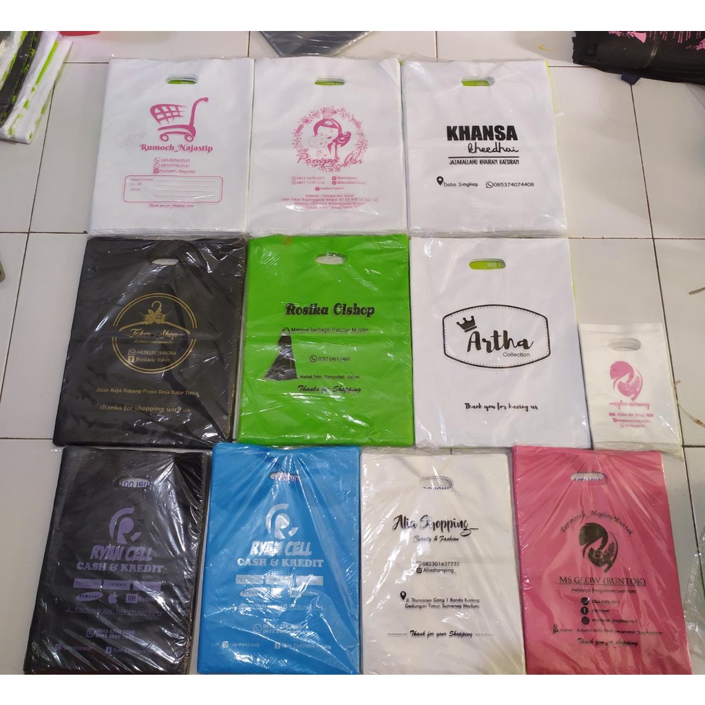 plastik packing /plastik olshop /plastik sablon /custom sablon / free desain / plong 30x40 / kresek