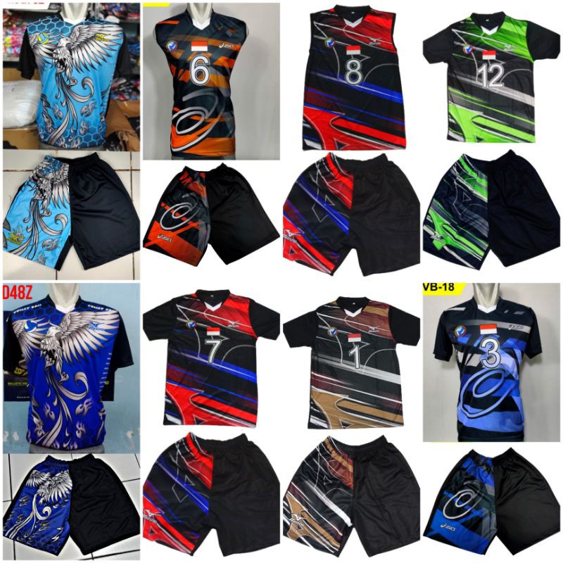 COD paket hemat setelan voli volyy jersey / setelan baju voli mizuno asics / setelan voli proliga
