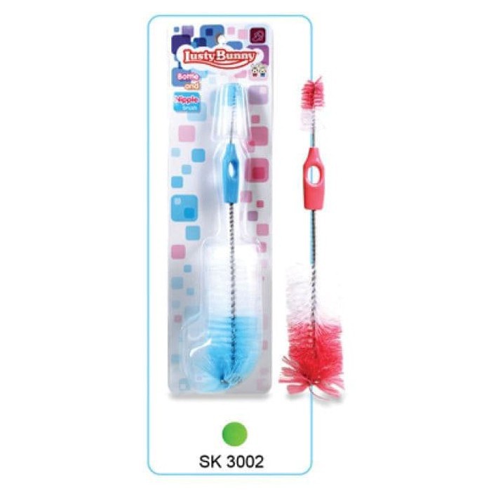 Lusty Bunny SK-3002 Bottle &amp; Nipple Brush - Sikat Botol Bayi