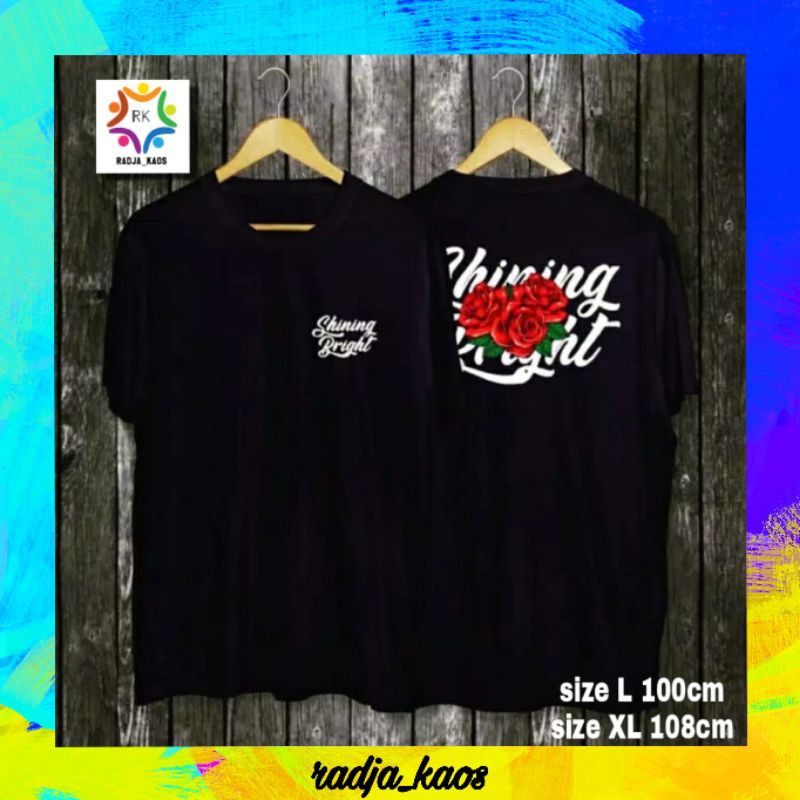 SHINING BRIGHT T SHIRT PRIA KAOS ORIGINAL PAKAIAN PRIA KAOS LENGAN PENDEK KAOS DISTRO ORIGINAL
