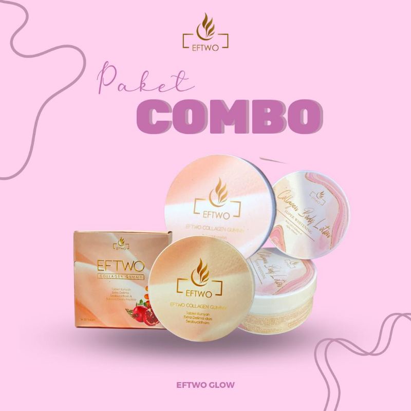 PAKET COMBO MURAH EFTWO COLLAGEN GUMMY + EFTWO BODY LOTION