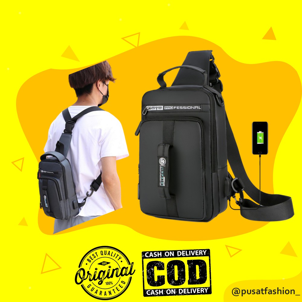 Tas Salempang Jinpaidi Pria bisa Wanita Anti Air Import Original