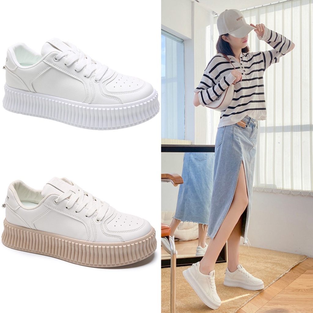 AVANCEID 1913 Sepatu Sneakers Wanita Sekolah Olahraga Sport Putih Import