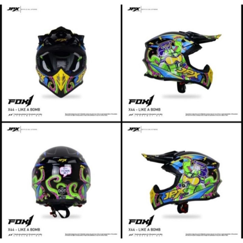 Helm cross Jpx X44 hitam