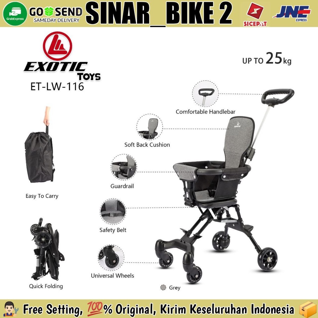 Magic Stroller Kursi dorong Exotic Traveller Cabin Kabin stroller LW 116, &amp; LW 132 &amp; Magic Stroller IORA BABY W668