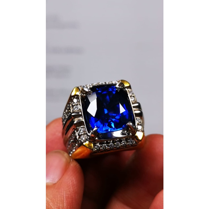 Batu Permata Natural Sapphire Vivid Blue (GRI)