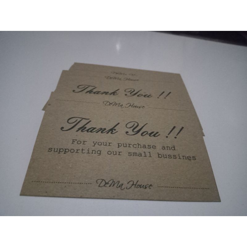 

Cetak Thank You Card Olshop