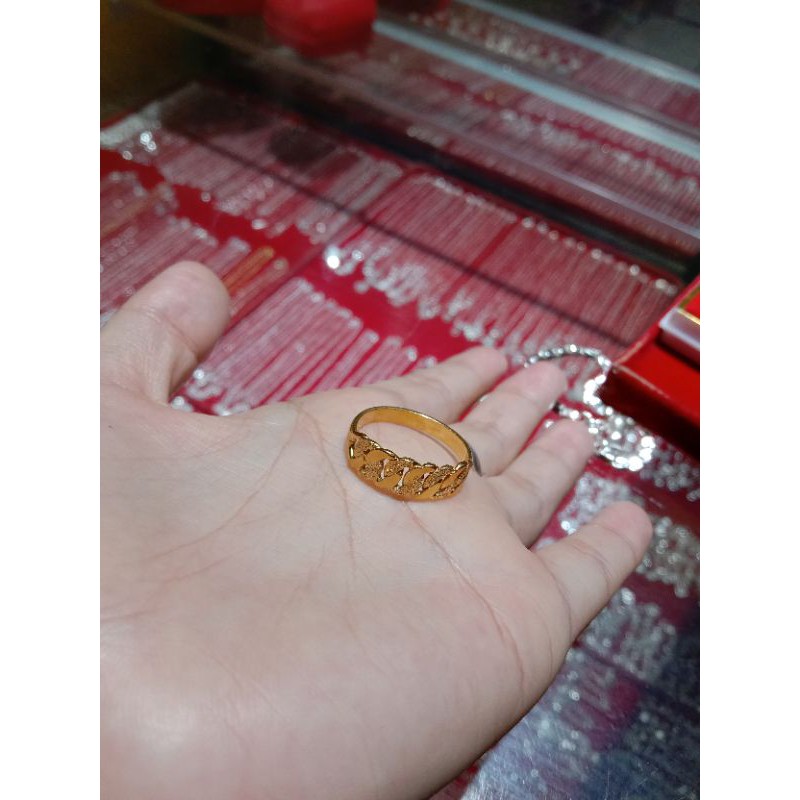 cincin perak sepuh mas 24k